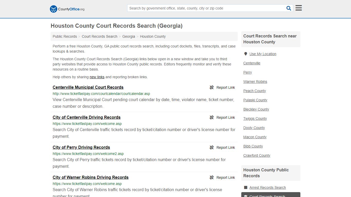 Houston County Court Records Search (Georgia) - County Office